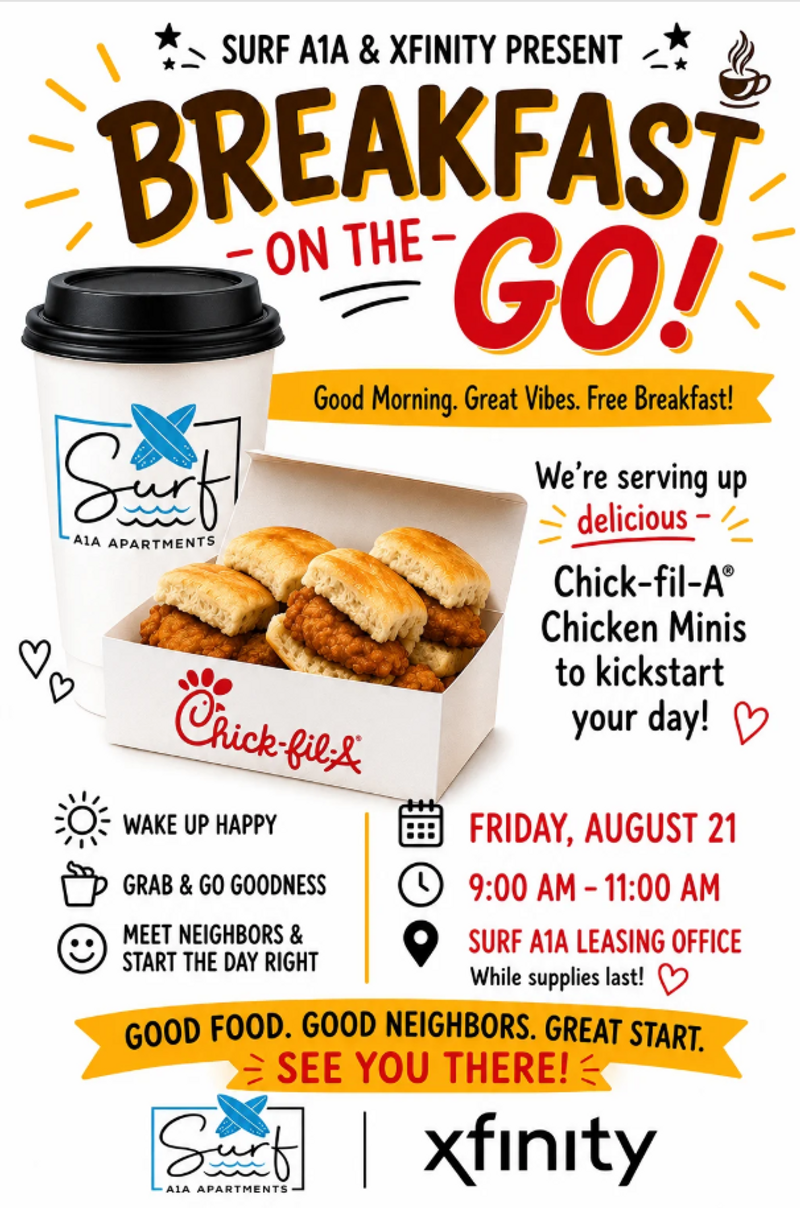 Breakfast on the Go! — Xfinity is joining us with delicious Chick-fil-A Breakfast 2 go (while supplies last!) Please express interest - it helps us plan better! Plus, you'll get reminders.