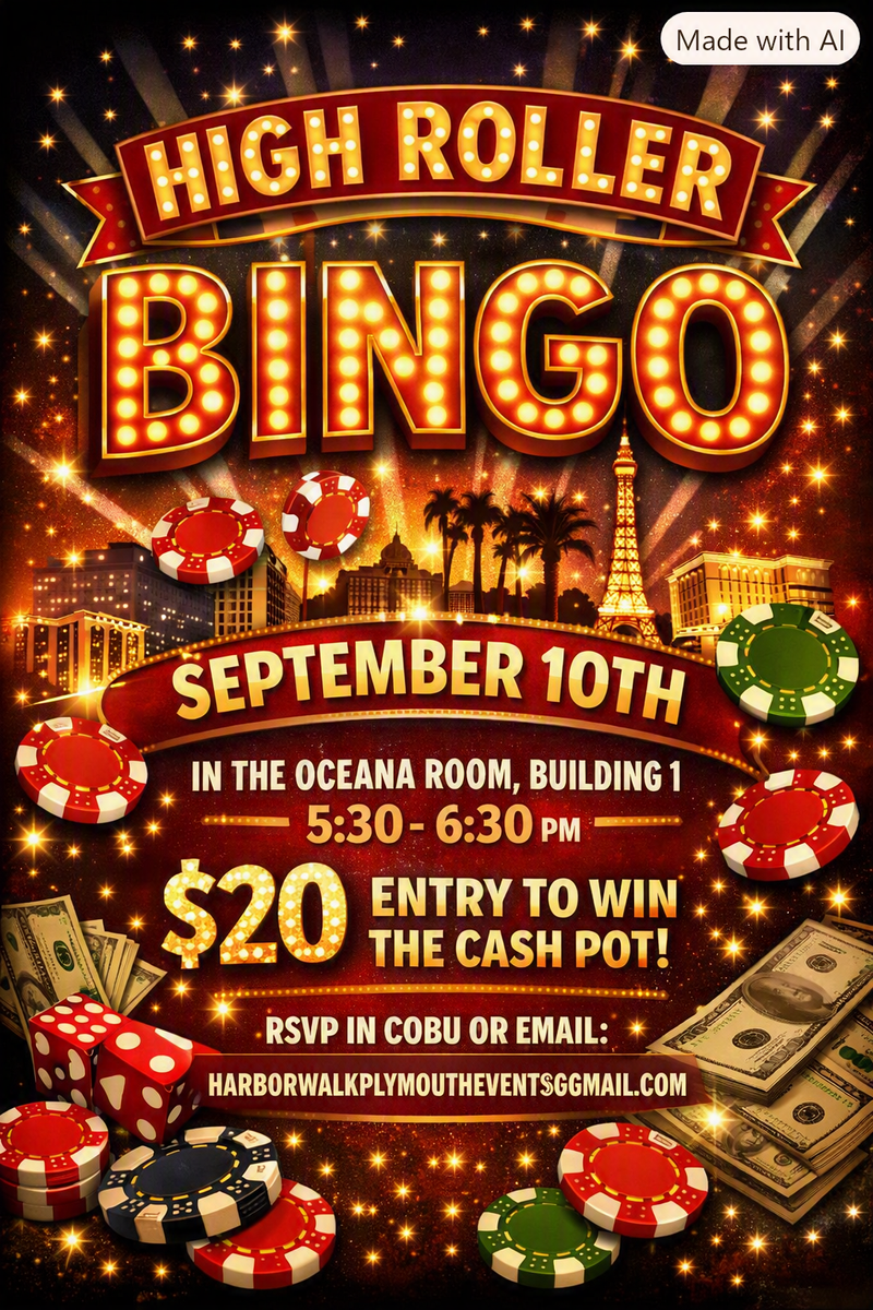 High Roller Bingo — Get your daubers ready for high roller Fall bingo! $20 Entry to win the cash pot! Please express interest - it helps us plan better! Plus, you'll get reminders.