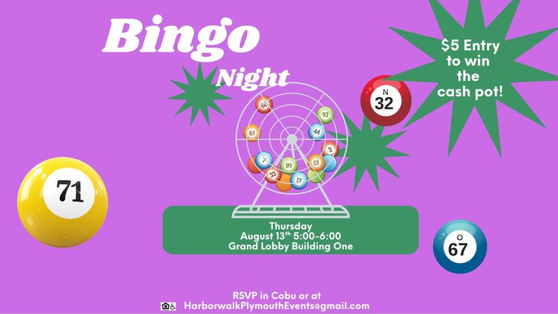 August Bingo Night — Join your neighbors for a fun game of Bingo! Please express interest - it helps us plan better! Plus, you'll get reminders.