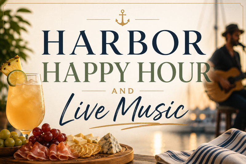 Harbor Happy Hour & Live Music — Set sail for an elevated happy hour with your neighbors! Enjoy the signature Captain’s Cooler—a refreshing blend of spiced rum, pineapple, lime, and bubbly citrus soda—paired with a thoughtfully curated coastal-inspired charcuterie spread. Relax to the sounds of live music, unwind after your day, and connect with neighbors during this dockside-inspired summer gathering. We can’t wait to see you there! Please express interest - it helps us plan better! Plus, you'll get reminders.