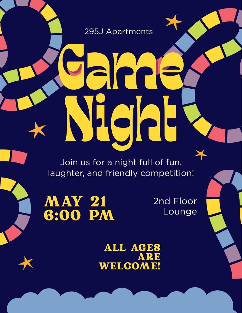 Game Night — Join us for a night full of fun, laughter, and friendly competition! Please express interest - it helps us plan better! Plus, you'll get reminders.