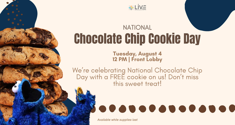 Chocolate Chip Cookie Day — We're celebrating National Chocolate Chip Day with a free cookie on us! Don't miss this sweet treat. Please express interest - it helps us plan better! Plus, you'll get reminders.