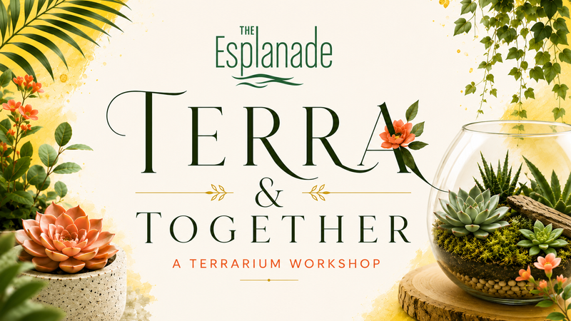 Terra & Together: Terrarium Workshop — Get creative and grow something beautiful! Join your neighbors for a hands-on terrarium workshop where you'll build your own miniature garden to take home. No green thumb required—just come ready to have fun and connect with your community. Please express interest - it helps us plan better! Plus, you'll get reminders.