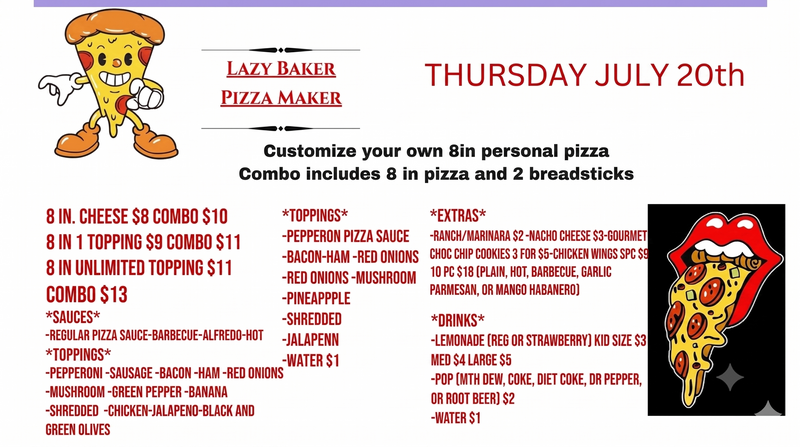 Lazy Baker Pizza Maker🍕 🍕 🍕  — Lazy Baker Pizza Maker is Rolling In! Hey Cobu family! Get those appetite’s ready because we’re bringing a slice of heaven right to our community. We are thrilled to introduce our newest neighbor on wheels: Lazy Baker Pizza Maker! Whether you’re a "keep it simple" cheese lover or an "everything but the kitchen sink" topping fanatic, they’ve got you covered with fresh, customizable 8-inch personal pizzas. 📋 The Menu Highlights Build Your Own 8" Pizza Cheese: $8 (Make it a Combo for $10) 1 Topping: $9 (Make it a Combo for $11) Unlimited Toppings: $11 (Make it a Combo for $13) Combo includes 2 fresh breadsticks! Pick Your Base (Sauces): Regular Pizza Sauce, Barbecue, Alfredo, or Hot. Loaded Extras: 5pc Wings ($9) / 10pc Wings ($18): Plain, Hot, BBQ, Garlic Parm, or Mango Habenero. Gourmet Choc Chip Cookies: 3 for $5. Dips: Ranch, Marinara, or Nacho Cheese. Refreshing Drinks: Strawberry or Reg Lemonade: $3 – $5 Assorted Pops & Water: $1 – $2 Pro Tip: Grab an Unlimited Topping Combo and a side of Mango Habanero wings for the ultimate Thursday night feast. Come out, support a local maker, and meet your neighbors over a hot slice. See you there! 🍕✨ Are you Team Pineapple on pizza or strictly Team Pepperoni? Let us know in the comments! Please express interest - it helps us plan better! Plus, you'll get reminders.