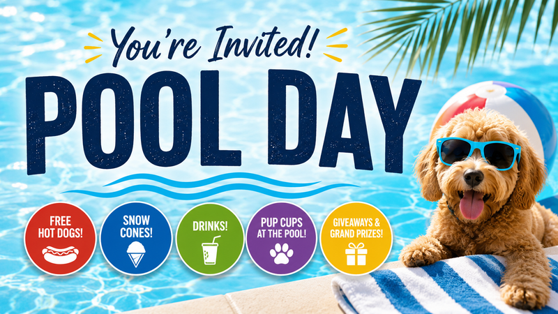 Pool Day ☀️🏊🌭 — You're invited to an afternoon of summer fun at Pool Day! Cool off by the pool, enjoy delicious treats, and spend time with your neighbors. Here's what you can look forward to: 🌭 Free hot dogs 🍧 Snow cones 🥤 Refreshing drinks 🐾 Pup cups for your four-legged friends 🎁 Giveaways and grand prizes 🚗 On-the-spot auto and renters insurance quotes courtesy of Linda Allen, State Farm Bring your friends, your pups, and your pool vibes for an afternoon of fun in the sun. We can't wait to see you there! Please express interest - it helps us plan better! Plus, you'll get reminders.