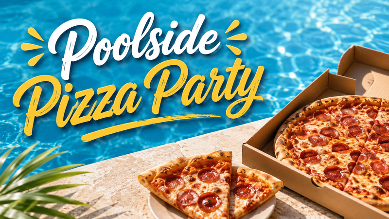 Poolside Pizza Party — Join us for a fun-filled Poolside Pizza Party! Enjoy FREE pizza, relax by the pool, and spend a wonderful time with your neighbors, family, and friends. Come ready to swim, socialize, and make great summer memories together! Please express interest - it helps us plan better! Plus, you'll get reminders.