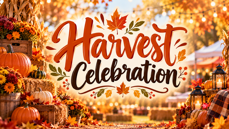 🍎🌻 Harvest Celebration — Join us for a joyful Harvest Celebration. Enjoy delicious food, family-friendly activities, and meaningful time together as we celebrate the blessings of the season.