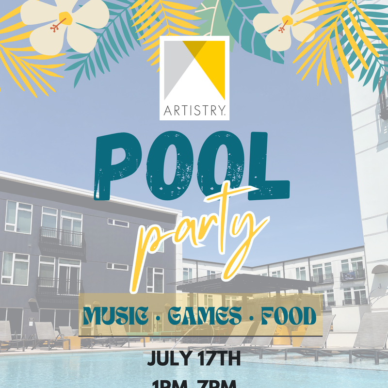 Pool Party - new date — Artistry Indy’s 2026 Pool Party! Theme: Luau 🌺 1pm-7pm See you soon 😎 *everything while supplies lasts*