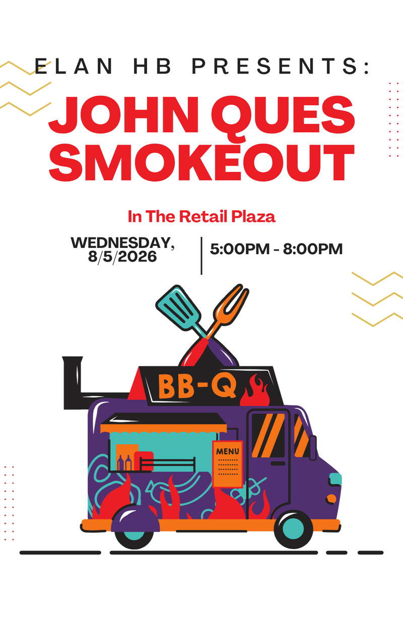 John Ques Smokeout — Stop by the retail plaza to enjoy some delicious BBQ from John Ques Smokeout Food Truck! Please express interest - it helps us plan better! Plus, you'll get reminders.