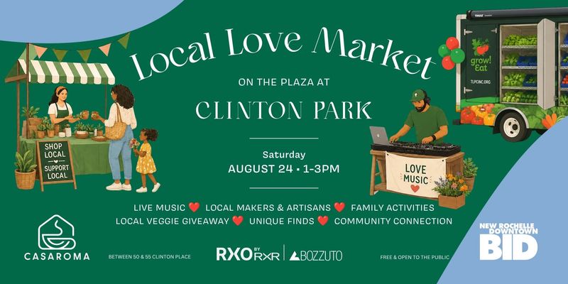  "LOCAL LOVE MARKET"  — Join us for our second Summer Series event Saturday August 29th. Celebrate the heart of our community at the Local Love Market! Browse a thoughtfully curated marketplace featuring talented local makers, artisans, and small businesses while enjoying live music, family-friendly activities, and interactive experiences for all ages and don't forget to pick up some free vegetables from EatGrow Vegetable Truck (first come first serve while supplies last.) Discover unique products, support neighborhood entrepreneurs, and connect with your community during an afternoon filled with shopping, entertainment, and local pride. Please express interest - it helps us plan better! Plus, you'll get reminders.