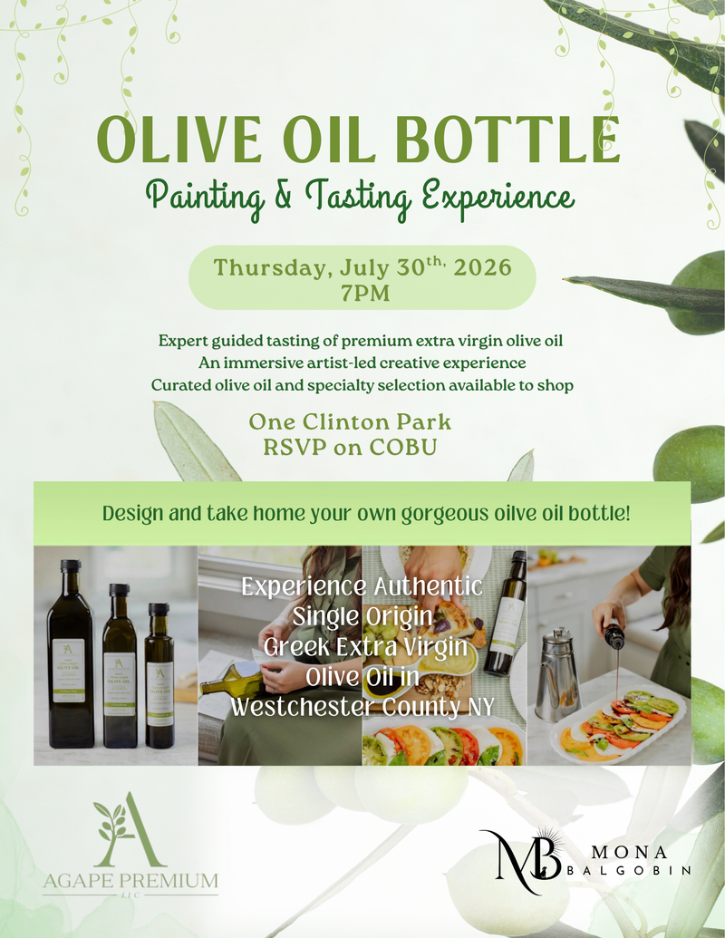 Olive Oil Bottle Painting & Tasting Experience — **Thursday, July 30 | 7:00 PM – 9:00 PM** 📍 **2nd Floor Co-Working Space** 🎟️ **Strict RSVP Required – Limited Capacity** Join us for an exclusive evening celebrating the art and flavor of premium olive oil. During this unique hands-on experience, you'll discover the rich taste and aromas of carefully selected **single-origin olive oils** through an expert-guided tasting session. Unleash your creativity as you **paint your own beautifully crafted olive keepsake**, which you'll take home as a special reminder of the evening. Guests will also have the opportunity to browse and shop a curated collection of premium olive oils and specialty products. Sip, taste, create, and connect with neighbors during this intimate resident experience. Space is limited, so be sure to RSVP early to secure your spot! Please express interest - it helps us plan better! Plus, you'll get reminders.