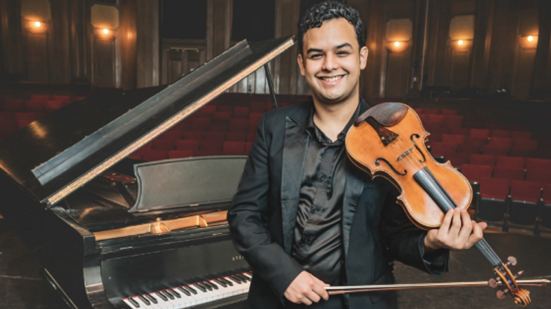 Musician-in-Residence Happy Hour & Performance — Stop by for a casual happy hour followed by a presentation and performance by Musician-in-Residence Jorge Vera. Jorge will talk about his teaching and community presentations since he joined Miller Symphony last August, as well as perform several violin pieces for the event, including: • Clarice Assad – Emotiva • Saint-Saëns – Introduction and Rondo Capriccioso, Op. 28 • Tchaikovsky – Pas de Deux from The Nutcracker, Op. 71 This event is FREE but tickets are required. Click here to reserve your spot: https://millersymphonyhall.org/event/musician-in-residence-happy-hour-performance/ Please express interest - it helps us plan better! Plus, you'll get reminders.